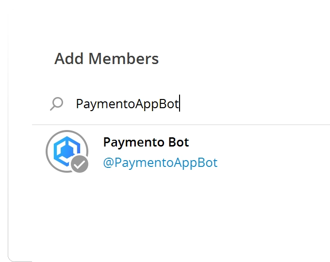 Add Paymento Telegram bot