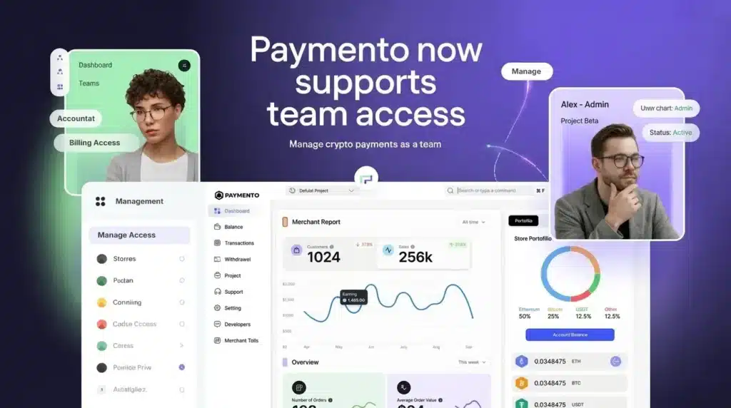 crypto payment team management