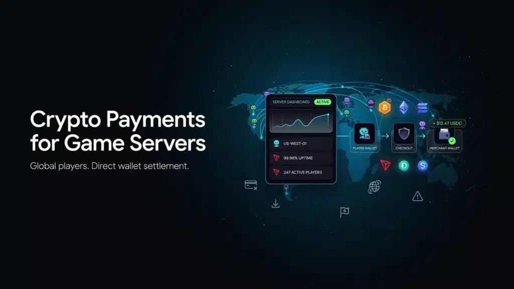 accept crypto payments for game servers