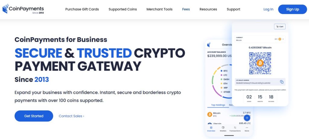 CoinPayments crypto payment gateway